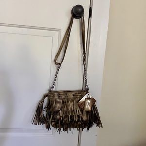 Small Bronze Tassel Purse